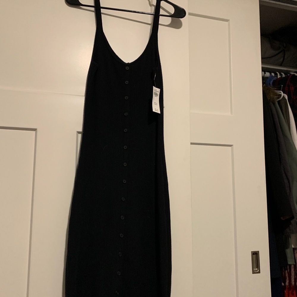 Black Abercrombie and Fitch ribbed sweater dress